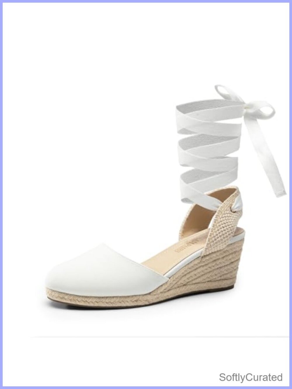 Espadrille Platform Wedge Sandals Vegan Leather Closed Toe Ankle Strap